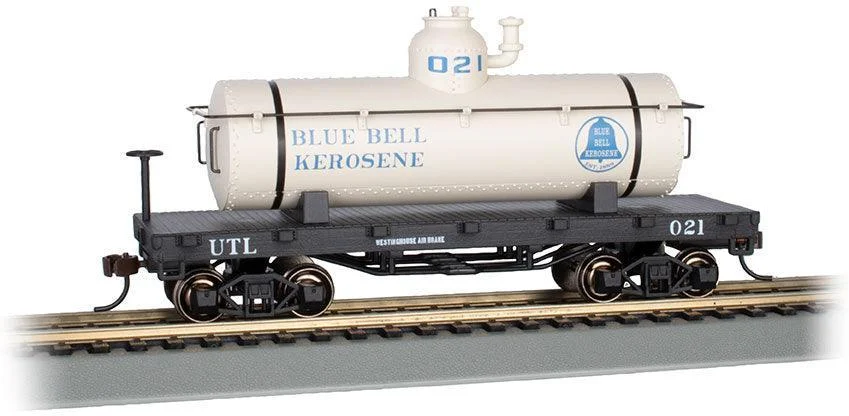 HO Bachmann Old-Time Tank Car - Blue Bell Kerosene #021 - 72106