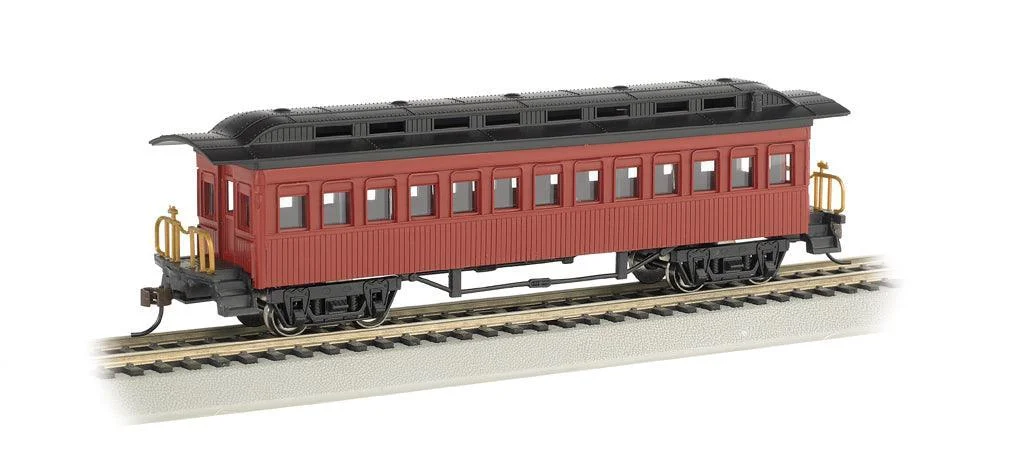 HO Bachmann Painted Unlettered Red - Coach (1860-80 Era) 13402