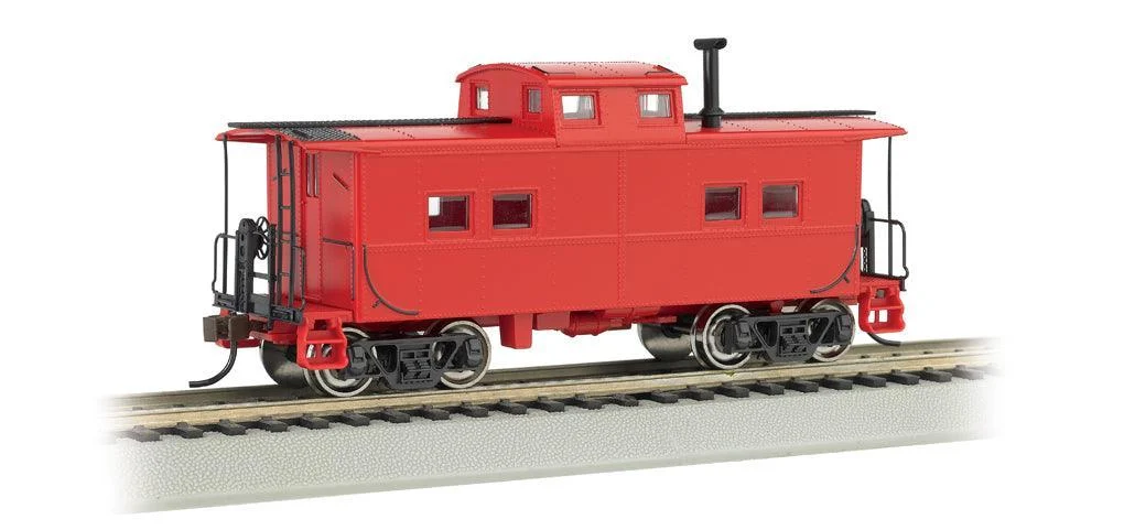 HO Bachmann Painted, Unlettered, Red - Northeast Steel Caboose 16806