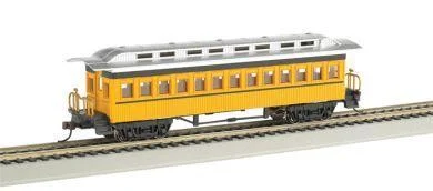 HO Bachmann Painted Unlettered Yellow - Coach (1860-80 Era) 13403