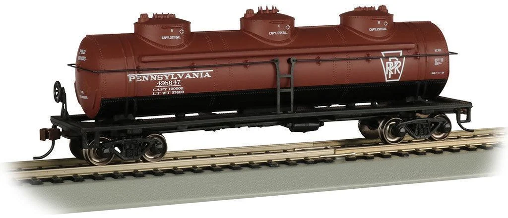 HO Bachmann Pennsylvania #498647 - 40' 3-Dome Tank 17108