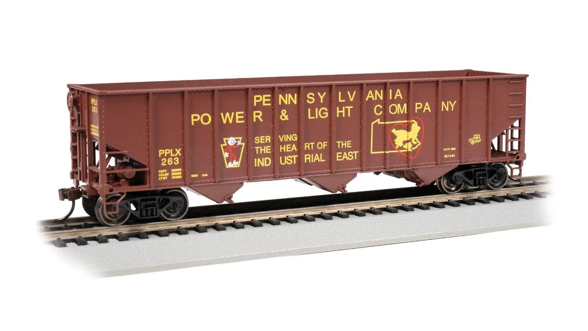 HO Bachmann Pennsylvania Power & Light #263 - Beth Steel 100 Ton 3-Bay Hopper 18716