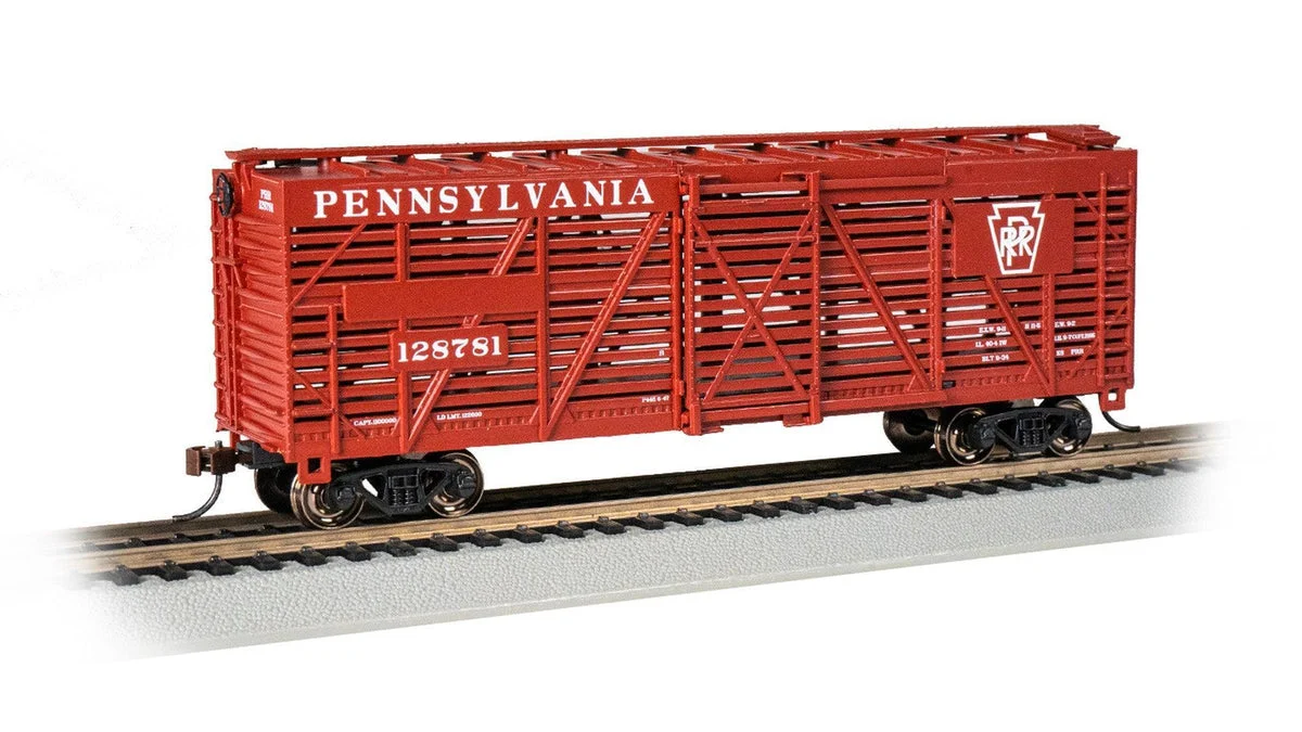 HO Bachmann Pennsylvania Railroad #128781 - 40' Stock Car 18515