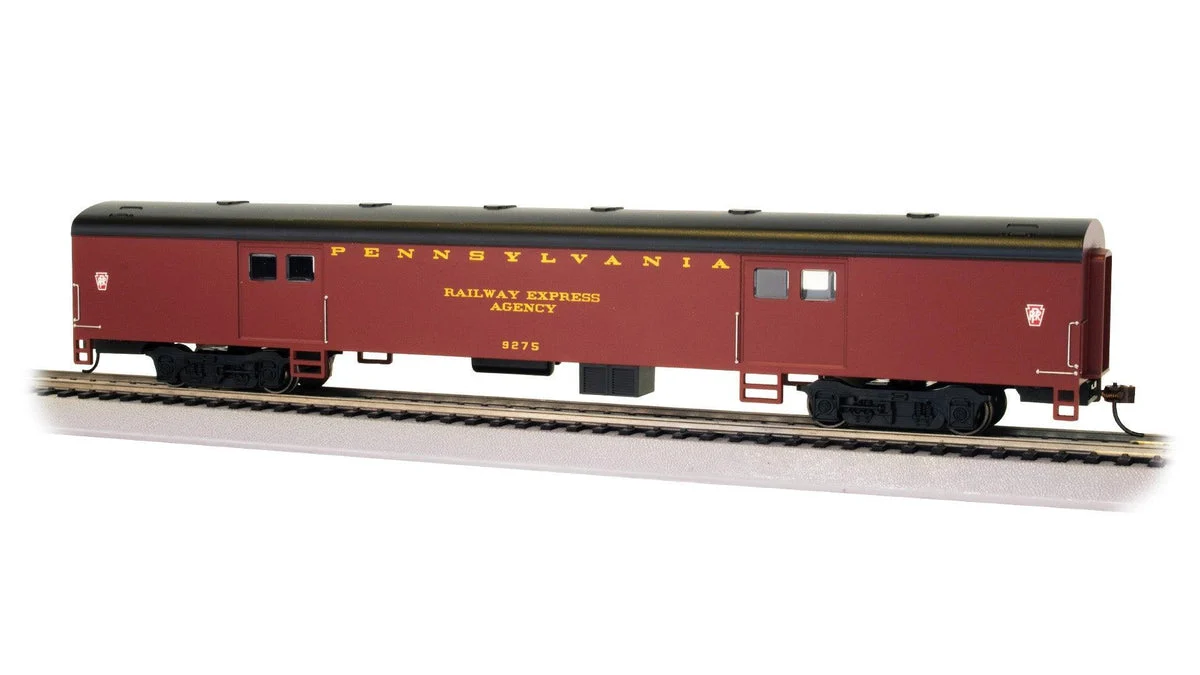 HO Bachmann Pennsylvania Railroad #9275 - 72' Smooth Side Baggage Car 14409