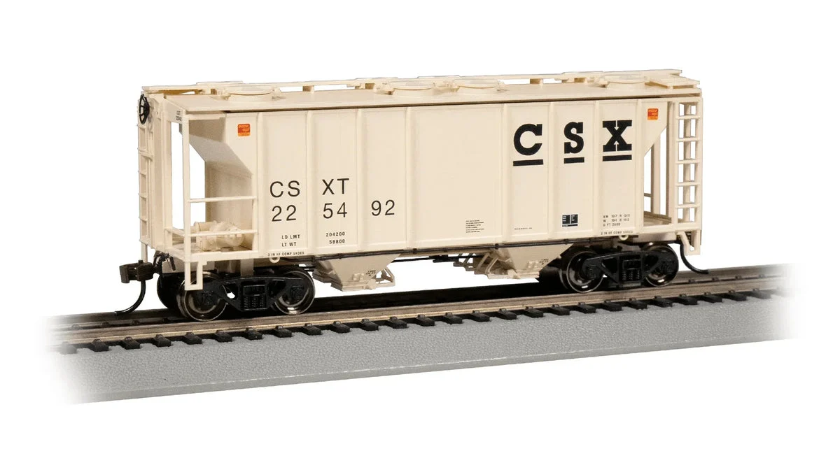 HO Bachmann PS-2 Two-Bay Covered Hopper - CSX #225492 - 73507