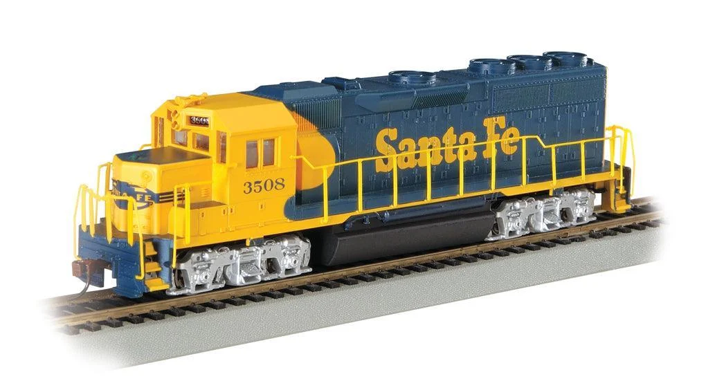 HO Bachmann Santa Fe #3508 (Blue & Yellow) - GP40 - DCC 60304