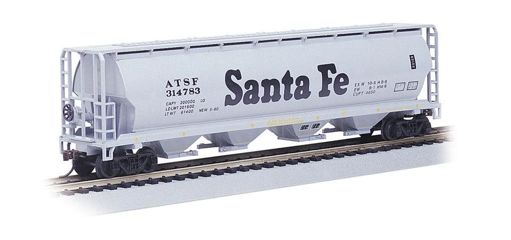HO Bachmann Santa Fe - 4 Bay Cylindrical Grain Hopper 19102