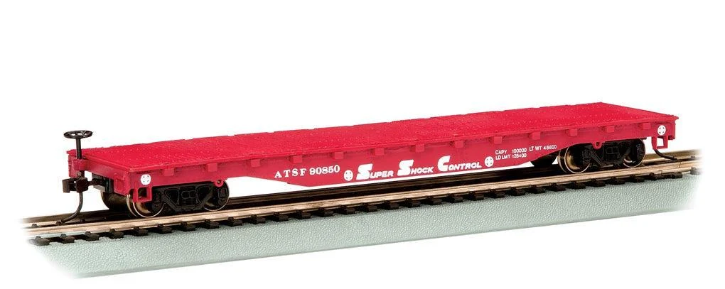 HO Bachmann Santa Fe - 52' Flat Car 17302