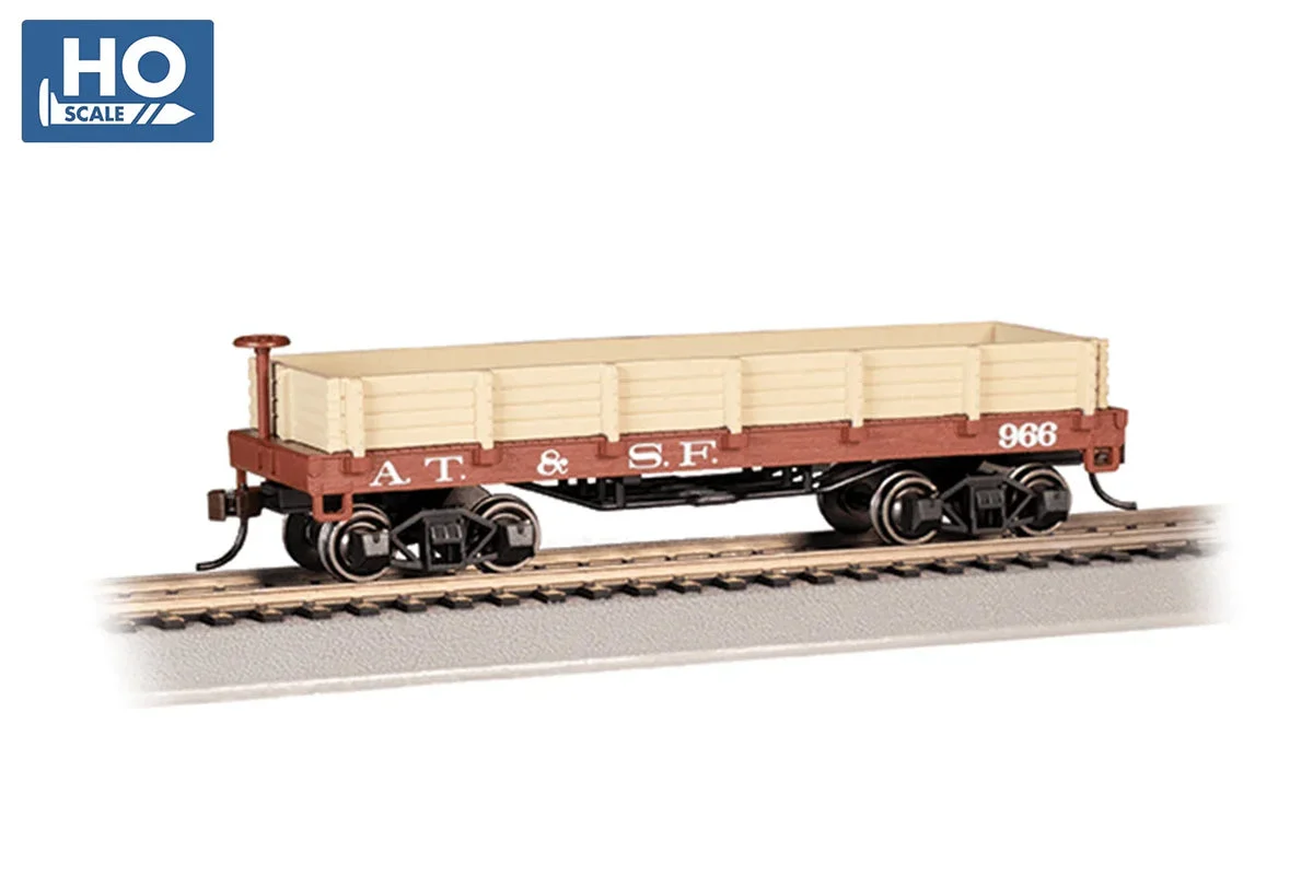 HO Bachmann Santa Fe #966 - Old Time Gondola Car 15401