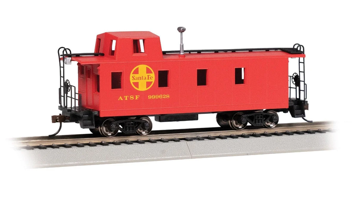 HO Bachmann Santa Fe #999628 - Streamlined Caboose w/Offset Cupola 14008