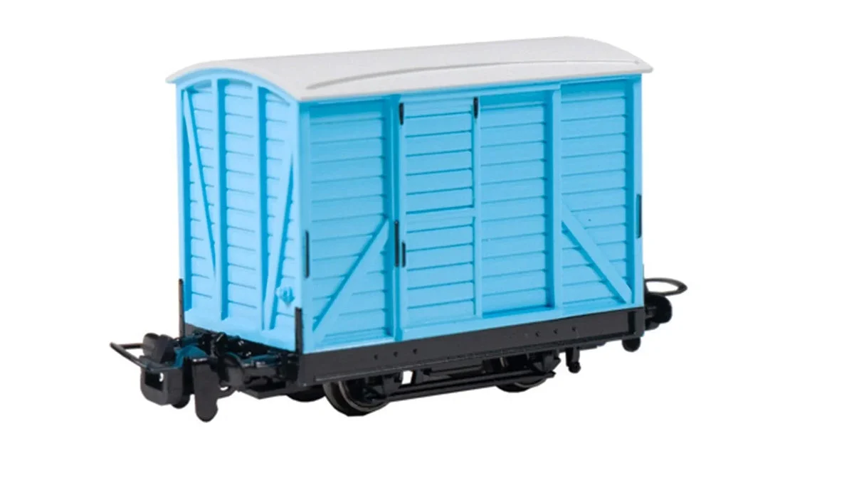 HO Bachmann Thomas & Friends Narrow Gauge Box Van (Blue) 77208 - Bachmann Trains