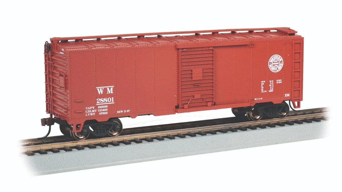HO Bachmann Western Maryland #28801 - 40' Steam Era Boxcar 15015