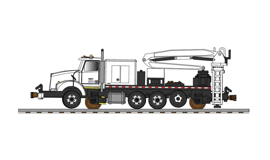 HO Hirail Boom Truck rail car mover HIRAIL MODE - Silver Spike Designs