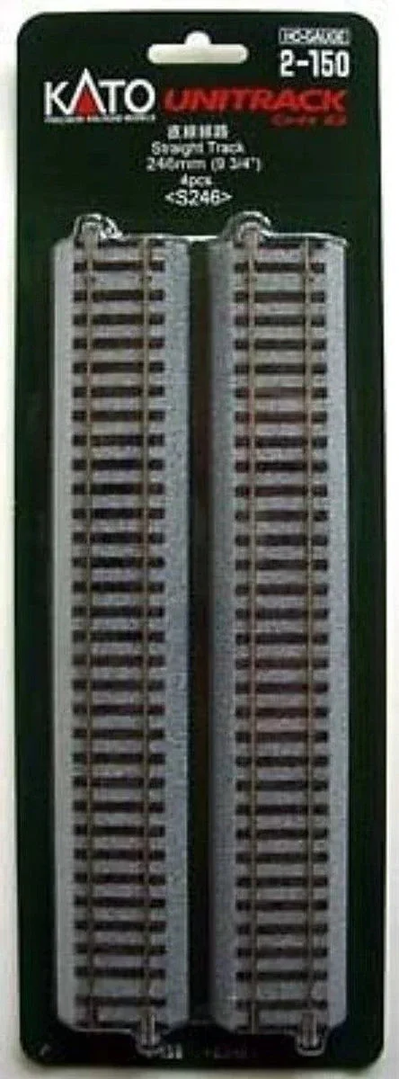 HO Kato Unitrack 246mm (9 3/4") Straight Track [4 pcs]