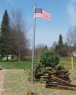 HO Osborn American Flag and Pole Kit 1094 - Osborn Model Kits