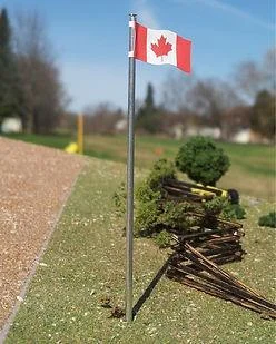 HO Osborn Canadian Flag And Pole 1093 - Osborn Model Kits