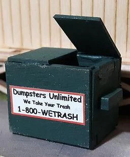 HO Osborn Garbage Dumpster 4pk 1132 - Osborn Model Kits