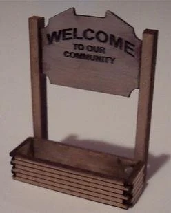 HO Osborn Welcome Sign 1021 - Osborn Model Kits