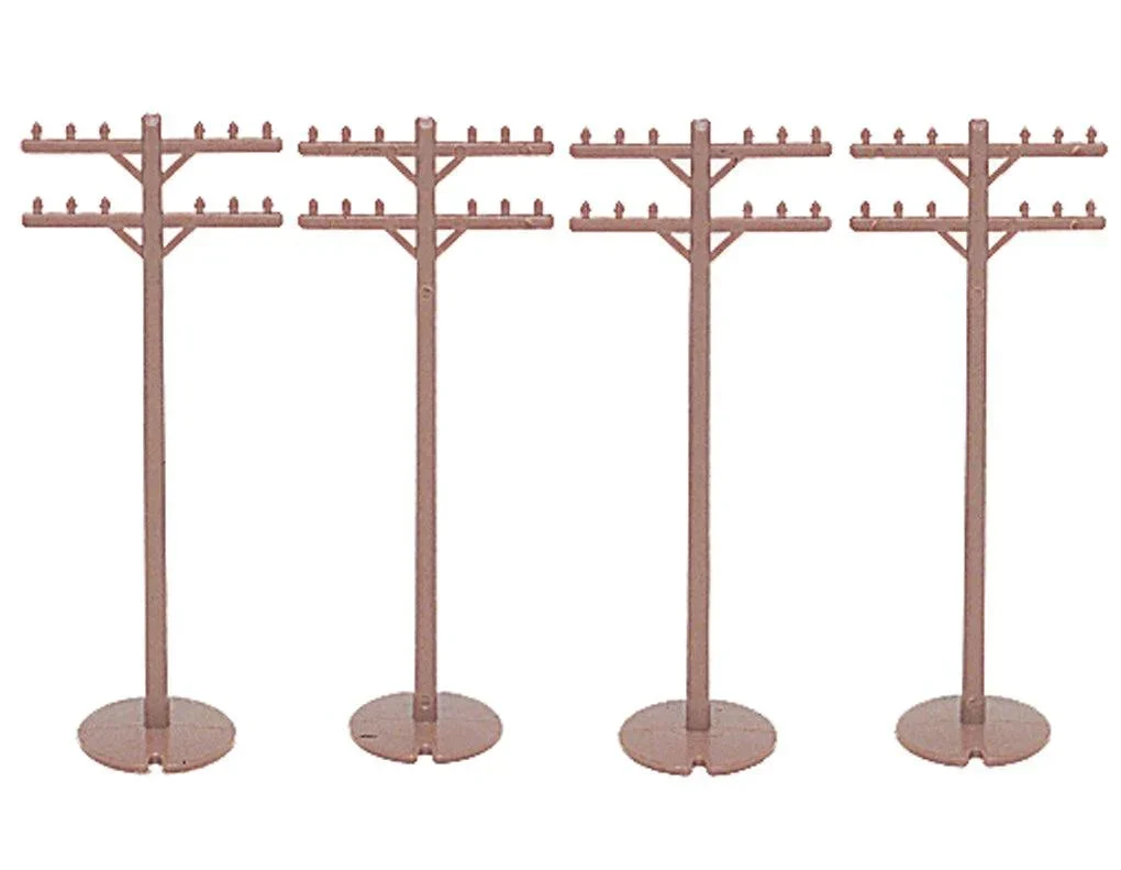 HO Scale Bachmann Telephone Poles (12 Pieces) 42102 - Bachmann Trains