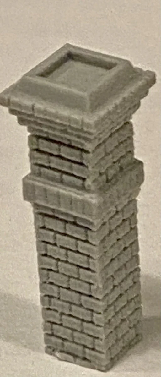 HO Scale Bar Mills 1" Tall Chimney 3 Pack 2033 - Bar Mills Models