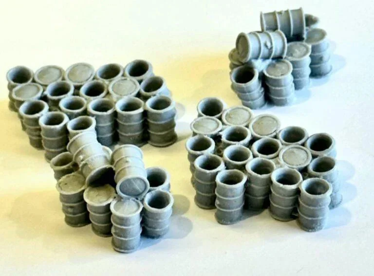 HO Scale Bar Mills 55 Gallon Drums #2001 - Bar Mills Models
