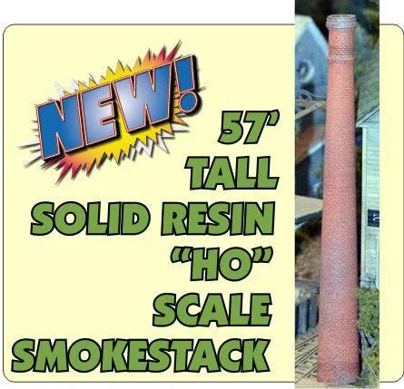 HO Scale Bar Mills 57" Tall Smokestack #2013 - Bar Mills Models