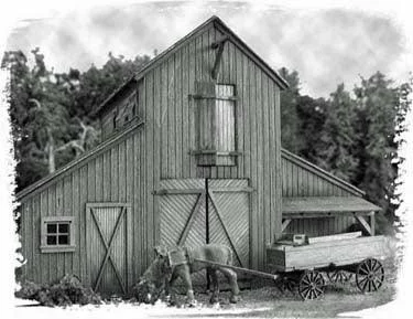 HO Scale Bar Mills Barn At Jackson Corners 502 - Bar Mills Models