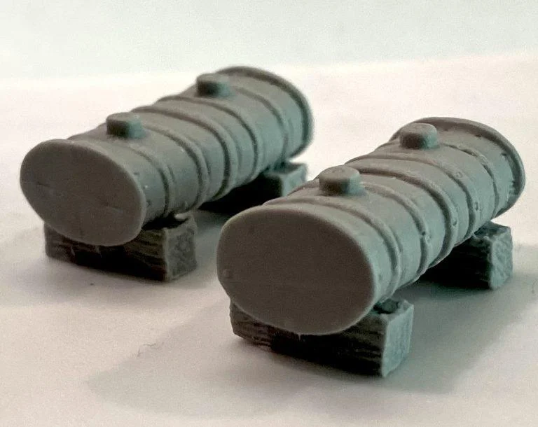 HO Scale Bar Mills Bulk Fuel Tanks 2 Pack 2028 - Bar Mills Models