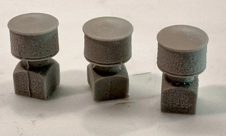 HO Scale Bar Mills Cylindrical Roof Vent 3 Pack #2026 - Bar Mills Models