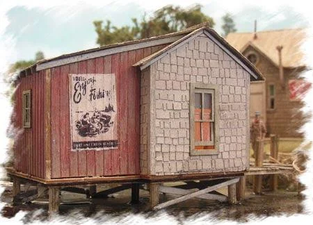 HO Scale Bar Mills Fishing Shack 662 - Bar Mills Models