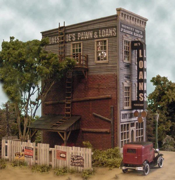 HO Scale Bar Mills Honest Joes Pawn and Loan 442 - Bar Mills Models