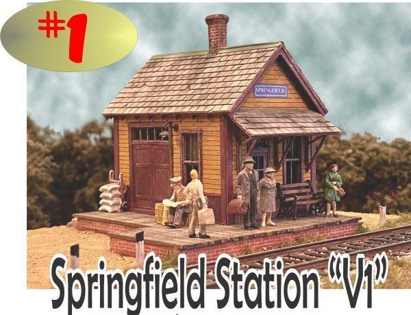 HO Scale Bar Mills Springfield Stations V1 #262 - Bar Mills Models