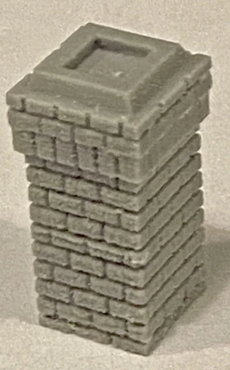 HO Scale Bar Mills Square Chimney 3 Pack 2034 - Bar Mills Models