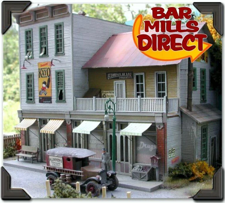 HO Scale Bar Mills The Gravely Building 882 - Bar Mills Models