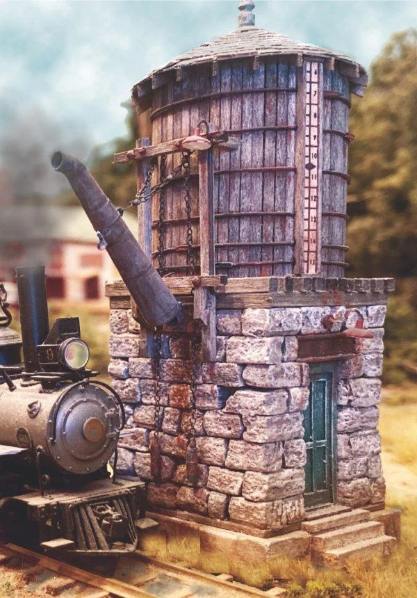 HO Scale Bar Mills Water Tower At Cranberry Yard 282 - Bar Mills Models