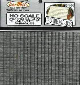 HO Scale Bar Mills Weathered Gray Shake Shingles - Bar Mills Models