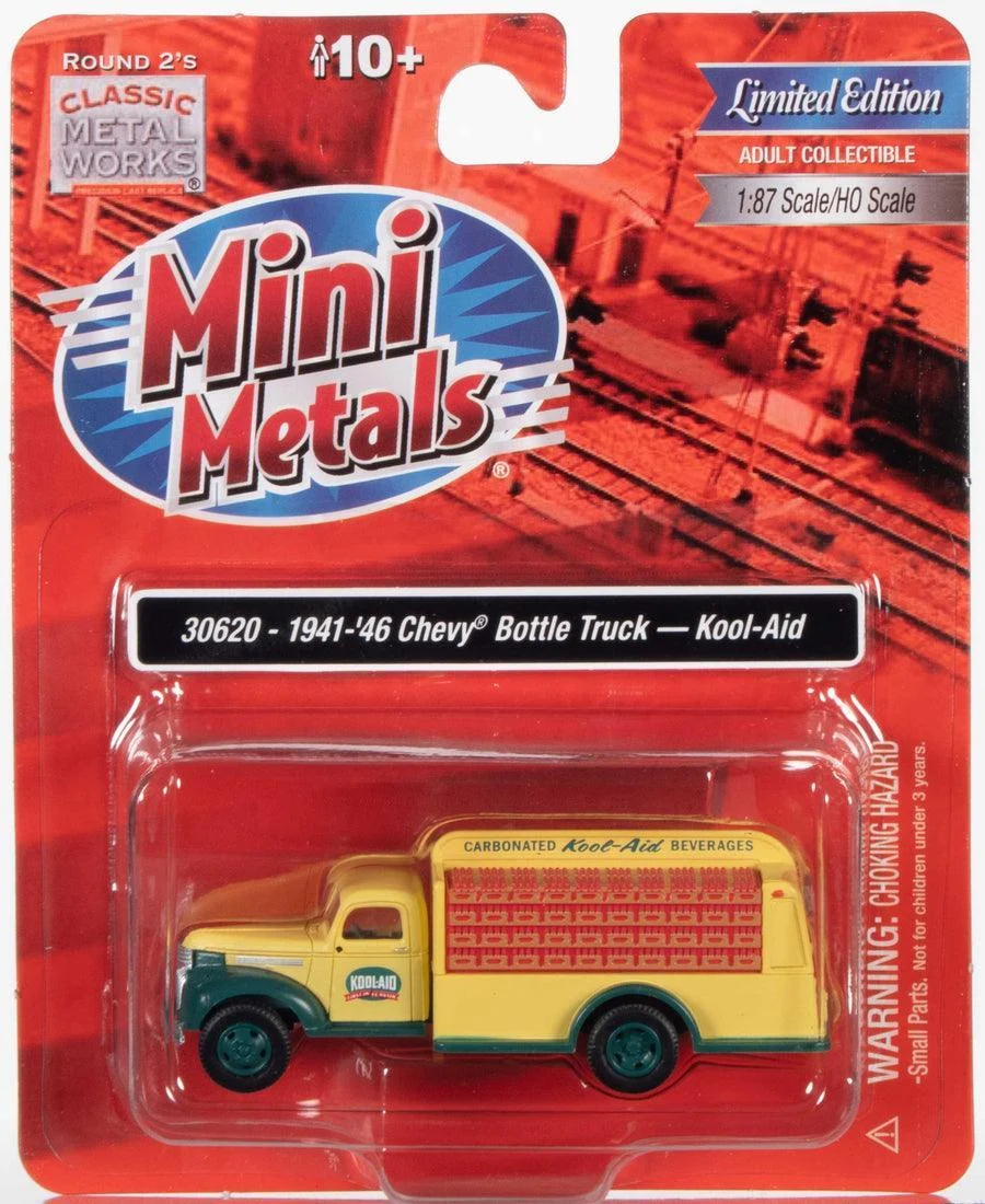 HO Scale Classic Metal Works '41-'46 Chevy Bottle Truck Kool-Aid 30620