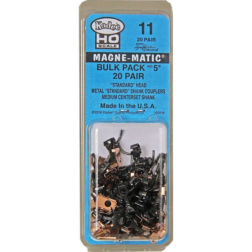 HO Scale Kadee #11 Bulk Pack 20 pair #5 (No.5) Metal Couplers