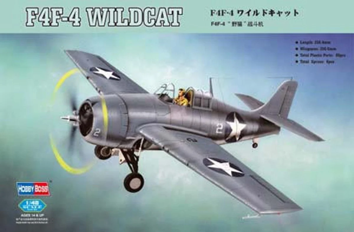 Hobby Boss 1/48 Hobby Boss F4F-4 Wildcat Fighter