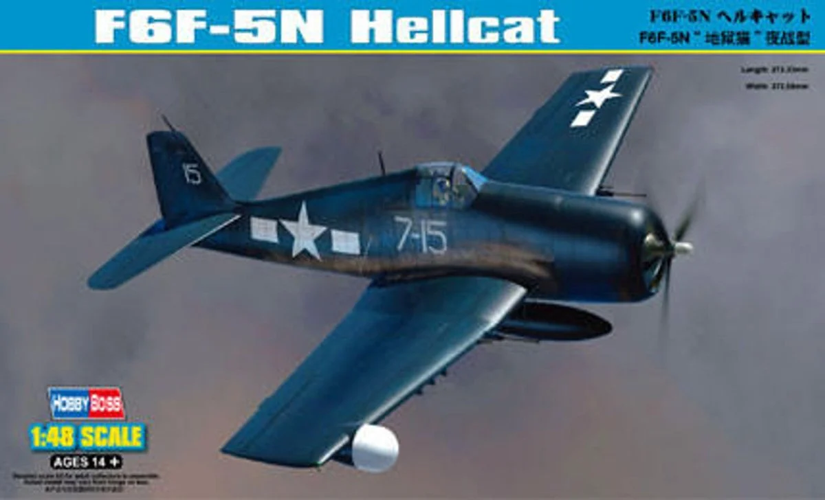 Hobby Boss 1/48 Hobby Boss F6F-5N Hellcat - HY80341