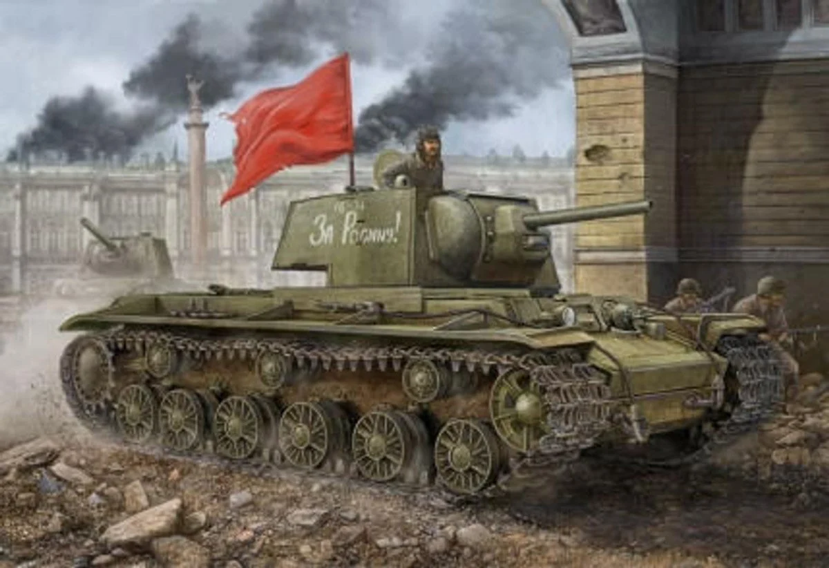 Hobby Boss 1/48 Hobby Boss Russian KV-1 Model 1942 Tank with Simplified Turret - HY84812