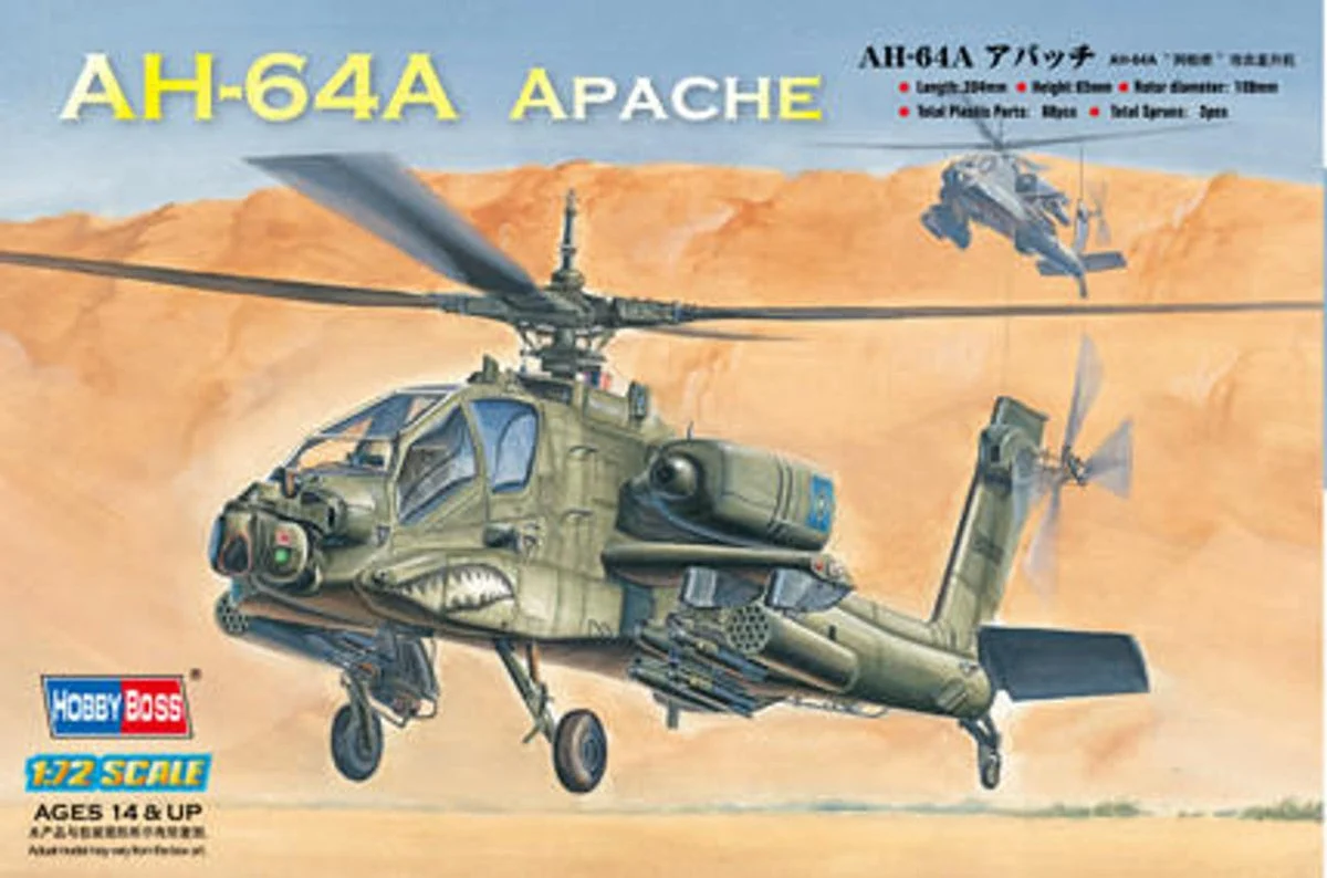 Hobby Boss 1/72 Hobby Boss AH-64A Apache - HY87218