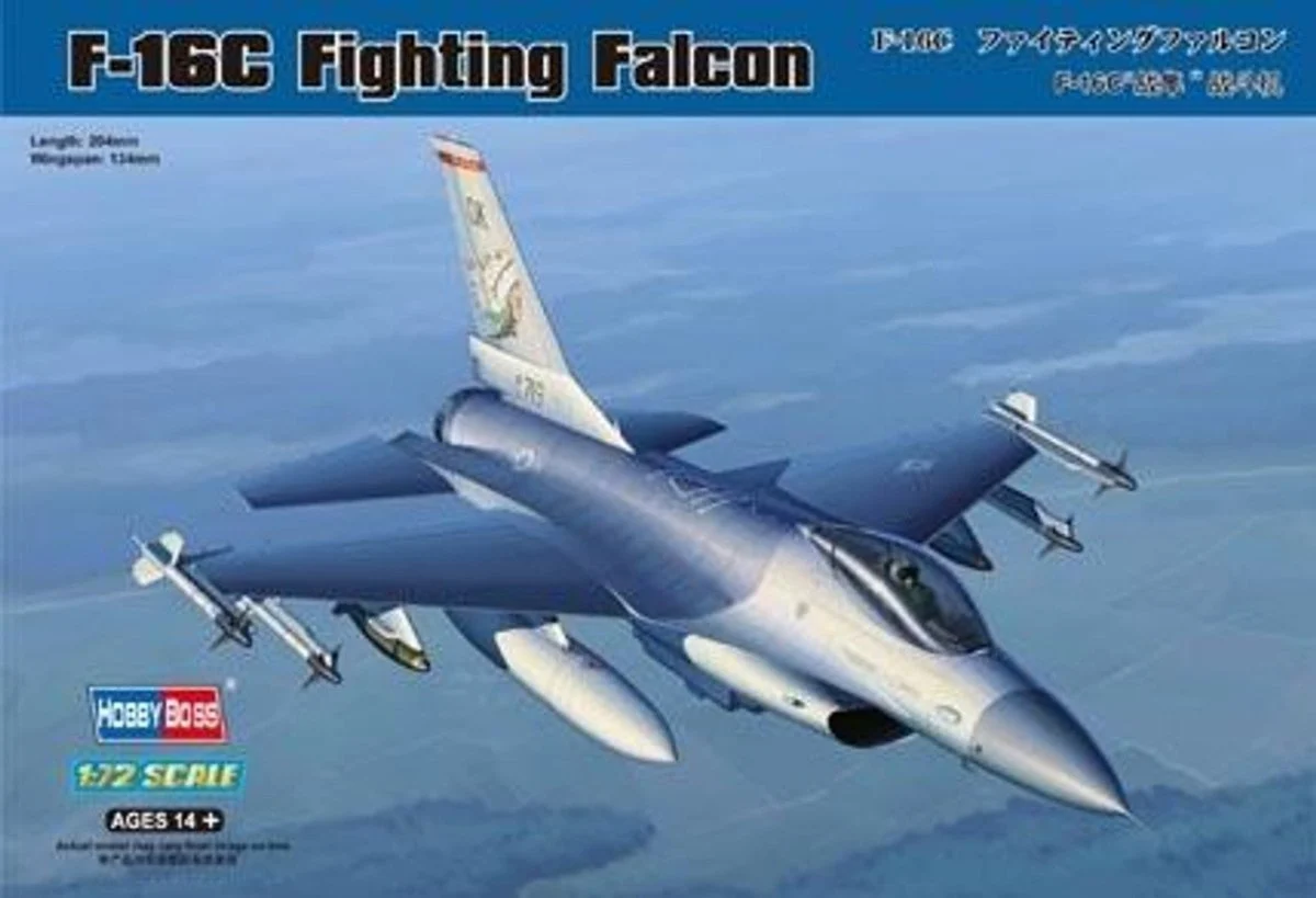 Hobby Boss 1/72 Hobby Boss F-16C Fighting Falcon Plastic Model Kit