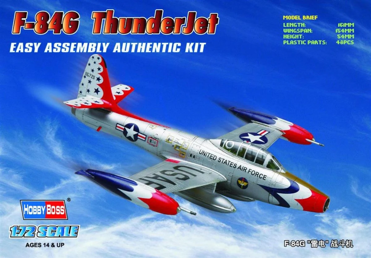 Hobby Boss 1/72 Hobby Boss F-84G Thunderjet Easy Assembly Kit - HY80247