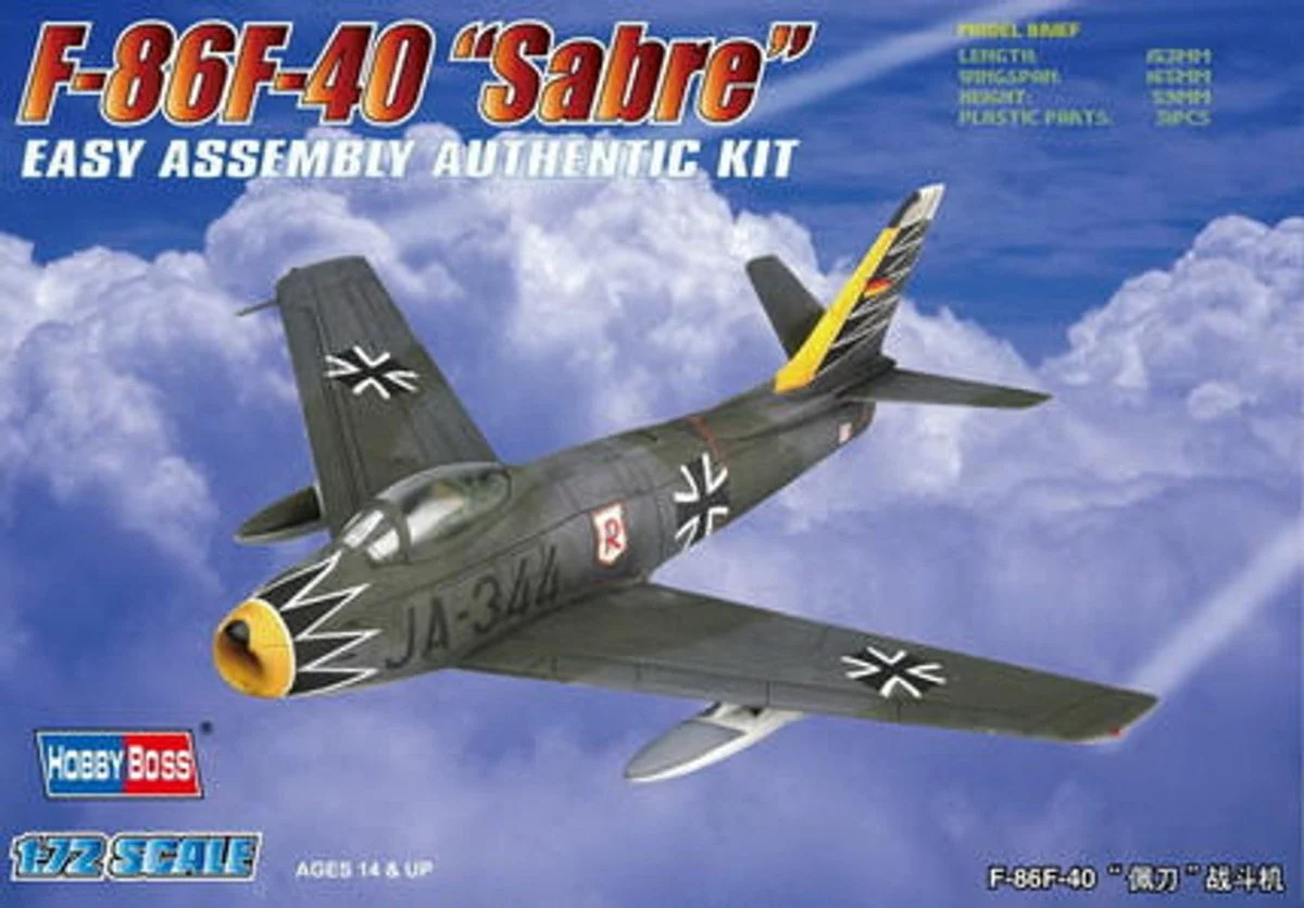 Hobby Boss 1/72 Hobby Boss F-86F-40 Sabre Easy Assembly - HY80259