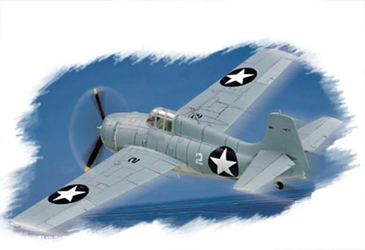 Hobby Boss 1/72 Hobby Boss F4F-4 Wildcat Easy Assembly - HY80220