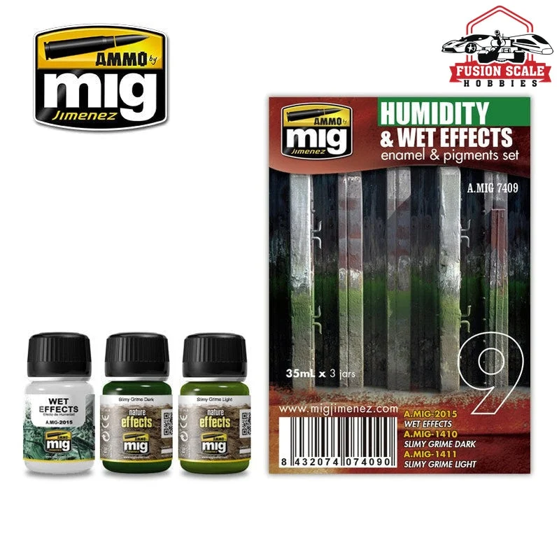 Ammo Mig Jimenez Humidity and Wet Effects Enamel Weathering Paint Set AMIG7409