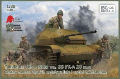 1/35 IBG TKS Tankette with 20mm Gun (includes metal barrel and 2 figures) - IBG Models