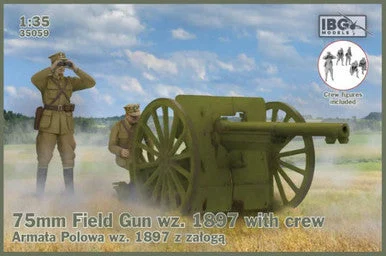 1/35 IBG 75mm Field Gun wz. 1897 with Polish Artillerymen figures - IBG Models