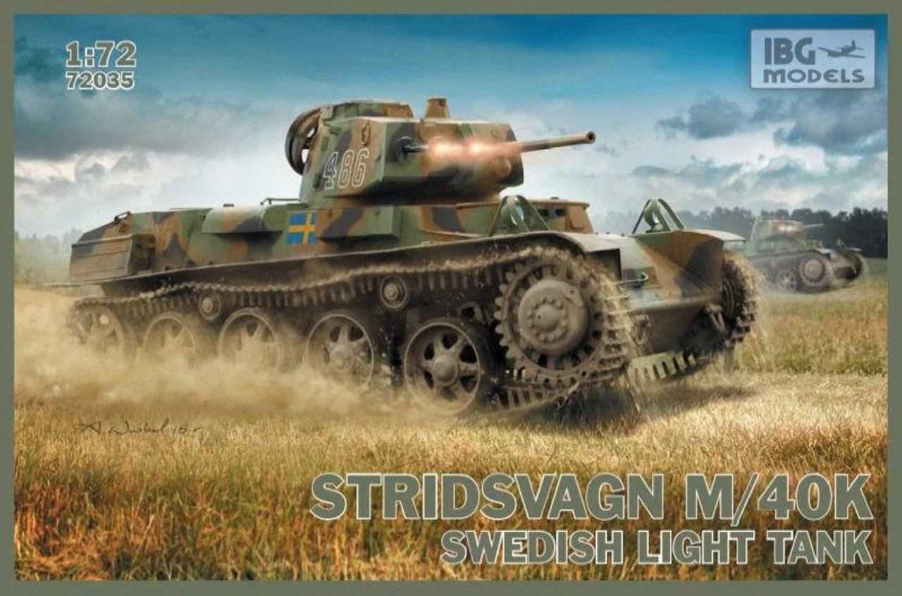 IBG Models 1/72 IBG Stridsvagn m/40 K Swedish light tank -